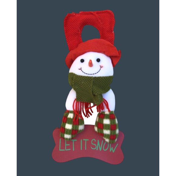 CHRISTMAS 14" SNOWMAN DOOR SIGN DECORATION - Picture 1 of 5